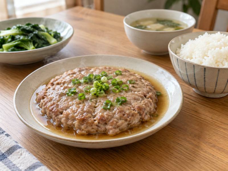 Illustration of Plain steamed meat patty