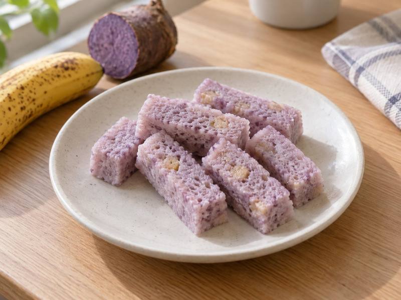 Illustration of Yam banana steam cake