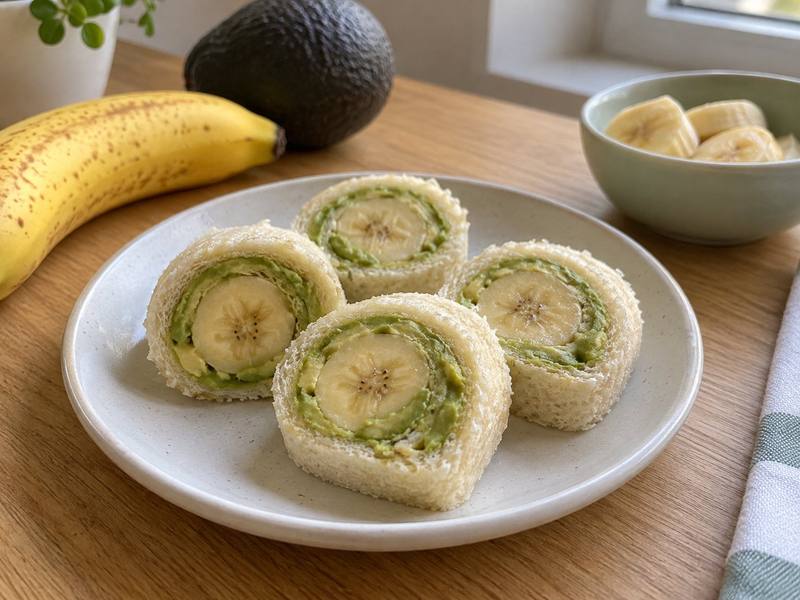 Illustration of Avocado banana roll