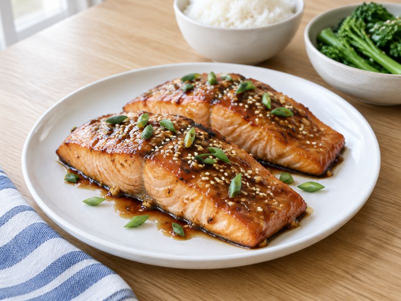 Illustration of Honey garlic salmon