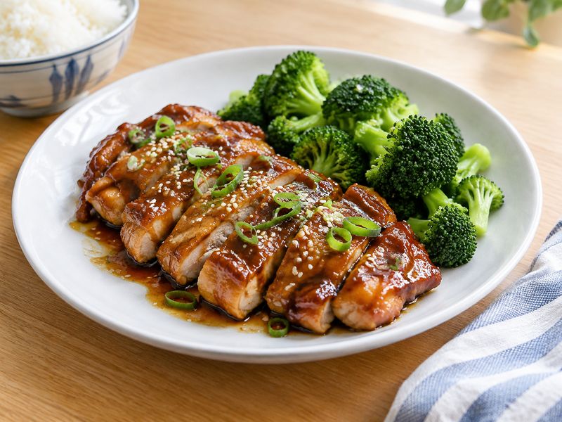 Illustration of Japanese teriyaki chicken