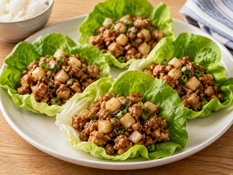 Illustration of Chicken lettuce wraps