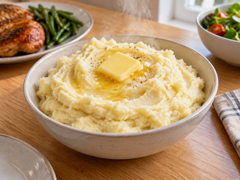 Illustration of Creamy buttery mashed potato