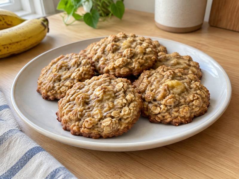 Illustration of Banana oat cookies