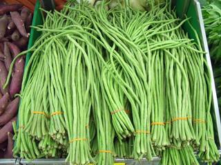 Bundles of long beans